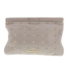 miu miu クラッチバッグ　グレー　ゴールド金具⭐︎ 楽天市場】ミュウミュウ（クラッチバッグ・セカンドバッグ