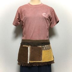柿渋・ベンガラ前掛け【無地】ショート丈