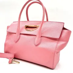 【良品】 SamanthaThavasa サマンサタバサ ハンドバッグ ショルダーバッグ 2way レザー 革 ピンク ゴールド金具 レディース