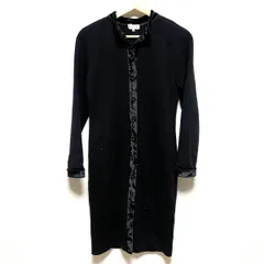 極美品　近年バレンシアガ　袖ありスタイルアップワンピース　ブラック袖丈53