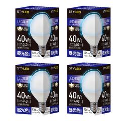 新品 スタイルド LED電球 一般電球・ボール電球形 4個セット 口金直径26mm 40W形相当 昼光色相当(4W・440ルーメン) G70(70mm径) SDG40D4