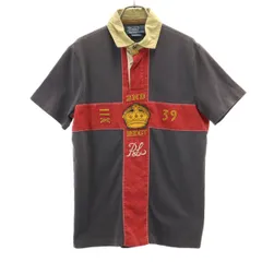 Polo by Ralph Lauren ポロバイラルフローレン 半袖 ポロシャツ S チャコールグレー メンズ 古着