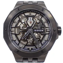 EDOX エドックス デルフィン メカノ 自動巻き メンズ 腕時計 ブラック スケルトン 純正ベルト 85303-357GN-NGN【いおき質店】のサムネイル