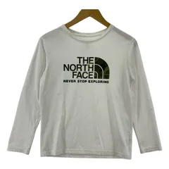 THE NORTH FACE ザ・ノースフェイス NTJ32144 カモフラ柄 ロゴプリント長袖Ｔシャツ size150/ホワイト