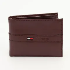 メンズ財布  人気ブランド トミーヒルフィガー TOMMY HILFIGER 2つ折り本革財布（パスケース付） コニャック（ブラウン）USA直輸入 31TL22X062 送料無料