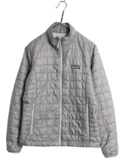 【お得なクーポン配布中!】 パタゴニア ナノ パフ ジャケット レディース S / 17年製 アウトドア 中綿 ナイロン キルティング フルジップ パッカブル ブルゾン 灰 軽量