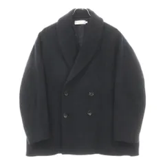 Graphpaper (グラフペーパー) Light Melton Shawl Collar Coat ライトメルトンウール ダブルブレスト ショールカラー コート ネイビー GL243-10273Bのサムネイル