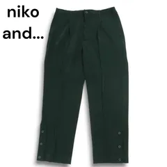 niko and... ニコアンド 秋冬★ 裾 スナップボタン テーパード センタープレス パンツ スラックス Sz.M メンズ
