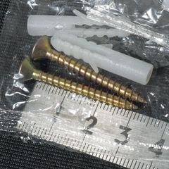 石膏ボード アンカーネジ プラスネジ 2本セット 35mm長 ネジ径4mm アタマ径8mm