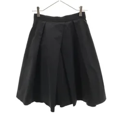 LANVIN en Bleu ランバンオンブルー 日本製 ミディ丈 プリーツスカート 36 ブラック レディース 古着のサムネイル