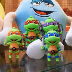 【タートルズ】 ３Dラバーキーホルダー キーリング キーホルダー アメリカン雑貨 アメコミ ガレージ マーベル