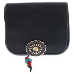 ゴローズ 角型小銭入れ goros フラワーコンチョ カスタム 折り畳み財布 黒 ゴローズ 角型小銭入れ goros フラワーコンチョ カスタム