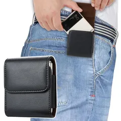 TOMMYFIELD ガラケー ケース 折りたたみスマホ ベルトケース 携帯電話ポーチ 360度回転 (ガラケーケース) [ガラケーケース]