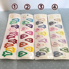 パッチンピン スリーピン ヘアピン ハート 星 パステル10色 10個セット