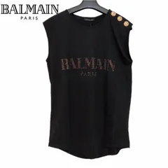 トップス新品　正規品　バルマン　BALMAIN ビジュー　ビーズ　タンクトップ　メッシュ