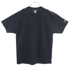 チャンピオン 半袖 Tシャツ XL Champion ワンポイントロゴ 無地 クルーネック 黒 メンズ メール便可 【200324】