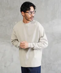 新品 未使用 JIGGYS SHOP(ジギーズショップ)【接触冷感＆UV】プレーティング長袖ルーズＴシャツ 217982 ヘーゼルアッシュ