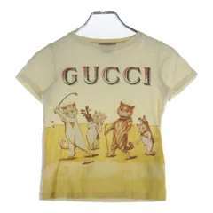 希少 イグナシ・モンレアル ◎GUCCI グッチ　Tシャツ　猫　ネコ　カットソー グッチ GUCCI 18SS Tシャツ BLACK CAT PRINT TEE USED加工 半袖
