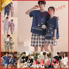 【新商品が大人気です！】パジャマ 夏 レディース メンズ ペアルック 半袖 ルームウェア 綿 カップル 恋人 お揃い 可愛い 部屋着 上下セット ペアパジャマ寝巻き 部屋着