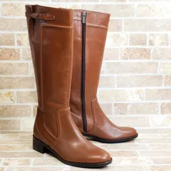 美品 リーガル REGAL ☆ レザー ロングブーツ ブラウン 23.5 日本製 ブーツ