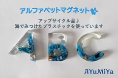 マイクロプラスチックのアルファベットマグネット3個セット