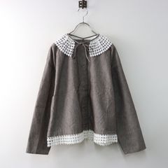 AD2008 コムコム コムデギャルソン COMME des GARCONS ポリ縮絨×ウール切替プルオーバー S/レッド ベージュ ピンク【2400013757034】 期間限定価格】AD2008 コムコム コムデギャルソン COMME des