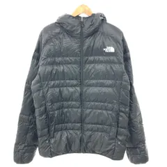 良好 THE NORTH FACE ザノースフェイス ライトヒートフーディ ダウンジャケット サイズ:XXL ND92334 ブラック  メンズ 　243001000446