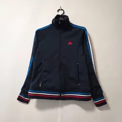 adidas アディダス トラックジャケット ジャージ 3本ライン ネイビー 紺色 Mサイズ Y2K ゴープコア グランジ 平成 00s