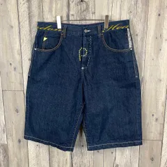 PARISH パリッシュ 両面 刺繍 デニム ショート パンツ ショーツ 38