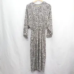 ◇ ⊂ Maison Couleur メゾン クルール 総柄 長袖 ロング ワンピース サイズF ブラック系 レディース E  【1409240017844】のサムネイル