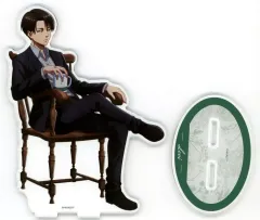 【中古】アクリルスタンド・アクリルパネル リヴァイ・アッカーマン 描き下ろしティータイムver. BIGアクリルスタンド 「DRAW!DRAW!×くじメイト 進撃の巨人 ティータイムver. オンラインくじ」 B-4賞