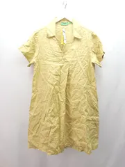 ◇ ◎ ●未使用● UNITED COLORS OFBENETTON フロントボタン 鮮やか キレイめ 半袖 シャツ サイズS イエロー メンズ E  【1308160060889】のサムネイル