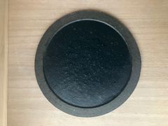 フラットプレート　リム皿　黒　23cm 　裏表
