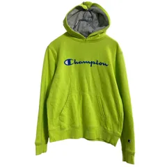 Champion ロゴスウェット パーカー キッズ L ライトグリーン チャンピオン プルオーバー スポーツ 蛍光 古着卸 アメリカ仕入 a611-7414のサムネイル