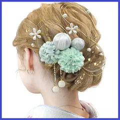 ドライフラワー 袴 着物 金箔 和装 和玉 振袖 水引き 卒業式 成人式 パール 15点セット 全9色 髪飾り F1101 【JZOON】浴衣