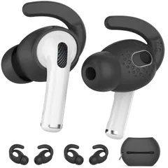 AhaStyle AirPods 3 用イヤーピース ズレ解消 音質向上 収納ケース付き AirPods 3適用 (黒)