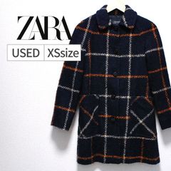 ZARA BASIC (ザラベーシック) ハーフコート ネイビー系 チェック