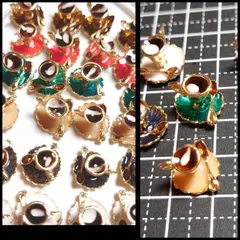 立体 カラフル コーヒーカップのチャーム 6個入り(各色1)