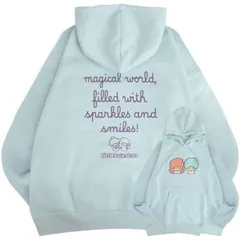 キキララ パーカー 裏起毛 オーバーサイズ 刺繍 ロゴ リトルツインスターズ サンリオ キャラクターズ kl1344-161