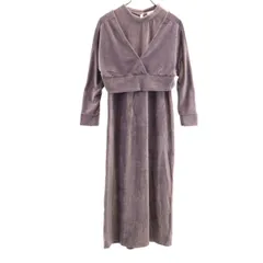 ダズリン セットアップ カットベロア ロングワンピース F 紫系 dazzlin レディース 古着 【240127】