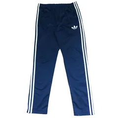 古着 adidas アディダス トラックパンツ トレフォイルロゴ 3ライン ネイビー L 100サイズ 256-92