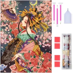 【在庫処分】キット ダイアモンドビーズ絵画キット 5Dモザイクアート DIY ダイヤモンドアート 手作り絵画手芸キット ダイヤモンド塗装 ダイヤモンドアート 全面貼り付けタイプ 芸術品 Rinimie 家用装飾 30x40cm（芸者）