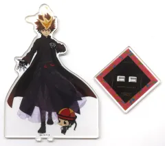 【中古】アクリルスタンド・アクリルパネル 沢田綱吉＆リボーン BIGアクリルスタンド 「家庭教師ヒットマンREBORN!×animatecafe」