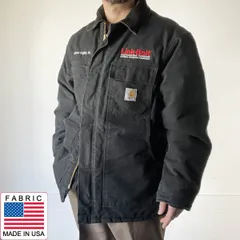 美品 Carhartt カーハート C03 企業物 トラディショナル コート 黒 L程度 42R ダック ブランケット ジャケット カーハート D151-18-0023ZVW