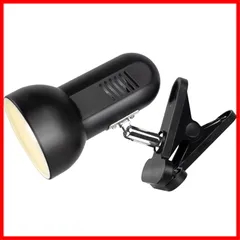 【人気商品】金属製(ブラック) 付属のLED電球 に適用 ランプ 卓上 スタンド作業デスク PC電気 仕事 読書 360°回転 E26 クリップライト LEDデスクライト ASSEUI