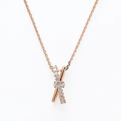 スワロフスキー SWAROVSKI ネックレス Hyperbola ペンダント ツイスト クリア ローズゴールド レディース 5689788