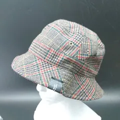 ◇ Θ CA4LA カシラ 総柄 ウール100％ バケットハット ブラウン系 レディース E  【1409240024958】