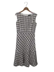 【新品】TOCCA ツイードドット柄 半袖 ワンピース 6 ホワイト 新品】TOCCA ツイードドット柄 半袖 ワンピース 6 ホワイト