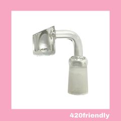420friendly "4mm 厚クォーツ" プレーンバンガー (接続部14mm メス)
