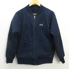 D■フィラ/FILA リバーシブル フリースジャケット JKT/ナイロン【S】紺/LADIES/47【中古】